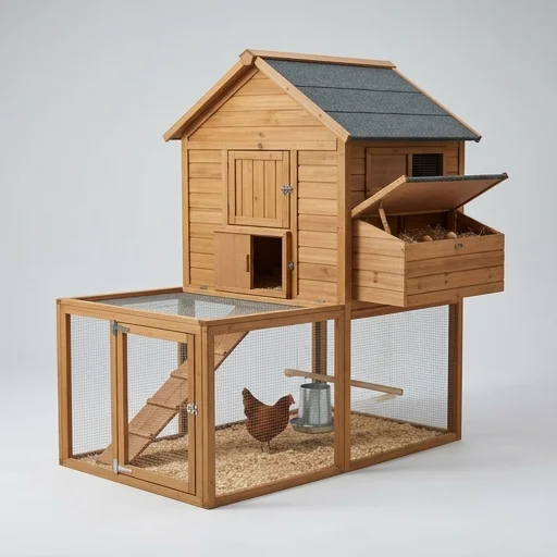 Precision Pet Products Large Chicken Coop with Run – detail view
